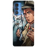 Husa compatibila cu Motorola G50 model Archer Detective, Silicon, TPU, Viceversa, Transparent, Carcasa