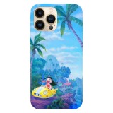 Husa compatibila cu Apple iPhone 14 Plus, Viceversa, model Lilo and Stitch car ride, Silicon, TPU, Transparent, Carcasa