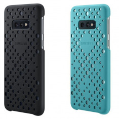 Set Husa Cover Samsung Pattern pentru Samsung Galaxy S10e Negru si Verde