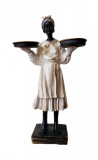 Cumpara ieftin Statueta decorativa, Africa, Alb, 30 cm, DVCM16A