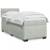 VidaXL Pat continental cu saltea, gri deschis, 80x200 cm, catifea 3288468