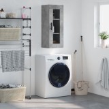 vidaXL Dulap montat pe perete, gri beton, 34,5x34x90 cm 828936