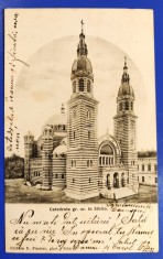 Catedrala gr. or. Sibiu - 1905 - clasica, circulata, printata, timbru intact (2)