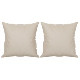 Cumpara ieftin Perne decorative, 2 buc., crem, 40x40 cm, microfibra