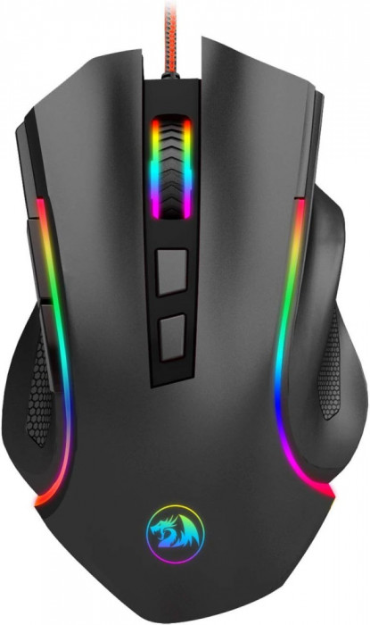 Mouse pentru jocuri cu fir Rragon M602 RGB Mouse ergonomic cu spectru RGB cu ilu