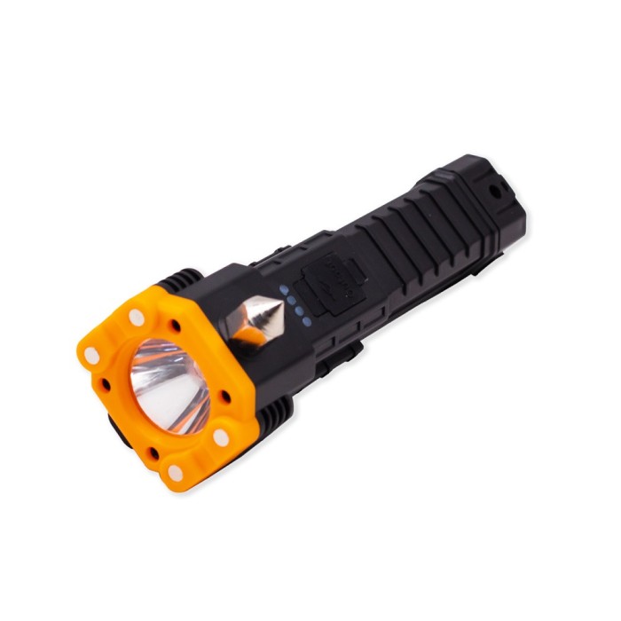 Lanterna LED, incarcare USB, 5 faze iluminare, Cutter si Spargator