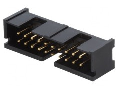 Soclu IDC Tată 20PIN 2x10 THT Aurit 2,54mm