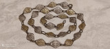 COLIER argint cu ROMBURI in filigran AURITE intercalat RAR manopera EXCEPTIONALA