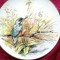 FARFURIE PORTELAN ENGLEZESC WORCESTER FINE BONE CHINA PASARI PESCARUS ALBASTRU