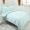 Cearsaf de pat cu elastic din damasc, densitate 130 g/mp, Verde mint