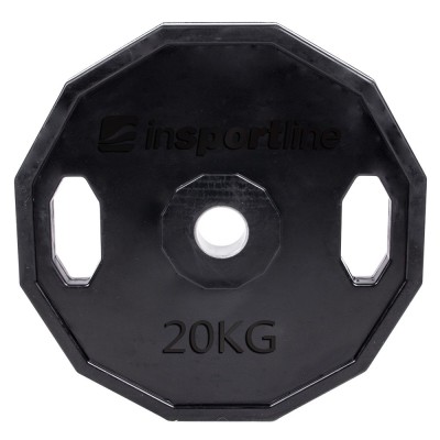 Greutate cauciucata 20kg/51mm inSPORTline Ruberton FitLine Training foto