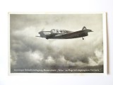 Carte postala/fotografie originala din anii 30 cu avion german Messerschmitt Bf 108 Taifun utilizat de armata nazista