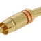 Conector RCA tată, nichelat