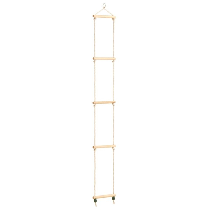 Gossi scara din franghie pentru copii, 30x168 cm, lemn masiv si pe