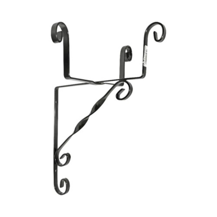 Suport ghiveci perete 18cm negru &ndash; Metalic