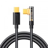 Cablu Date si Incarcare USB-C - USB-C Joyroom S-CC100A6 Angled, 100W, 1.2m, Negru