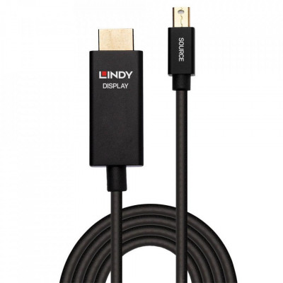 Cablu Lindy 2m Active mDP to HDMI (HDR) foto