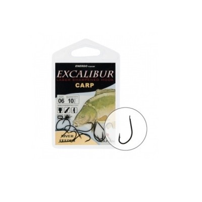 Carlige Energo Team Excalibur River Feeder Black Nr 12 10buc/plic foto