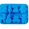 Forma silicon pentru prajituri, Tema Craciun, 8 cavitati, Albastru, 20 cm, 482COF