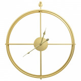 Ceas de perete, auriu, 52 cm, fier