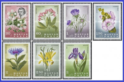 Ungaria 1967 - flori, serie neuzata foto