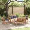 VidaXL Set de canapele pentru grădină natural Lemn masiv de tec 3356860