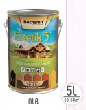 Lazura lemn Bochemit Estetik Clasic 5L, alb, protectie UV
