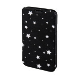 Husa Booklet Lumi Stars Samsung Galaxy S5, Negru/Alb, Cu clapeta, Vinyl, Hama