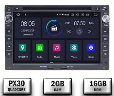 Navigatie Volkswagen, Android 10, Passat B5 Golf IV Sharan T4-T5 Jetta Polo, QUADCORE PX30 2GB RAM + 16GB ROM cu DVD, 7 Inch - AD-BGWVWB5P3 foto