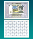 !!! BANCNOTA MATEJ GABRIS -- FOAIE DE PREZENTARE EXPO SBERATEL PRAGA - 09.2025 - UNC