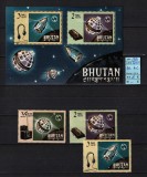 Bhutan, 1966 | Aniversare 100 ani UIT - Telefonie, sateliţi - Cosmos | MNH | aph, Spatiu, Nestampilat