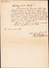 HST A1448 Corespondență 1870 preot rom&acirc;n Beba Timiș Banat