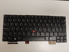 Tastatura Laptop, Lenovo, ThikPad X1 Carbon 12th Type 21KC, 21KD, 5M11N61226, 5M11N61189, 5M11N61152, 5M11N61115, Deek Black, iluminata, layout UK