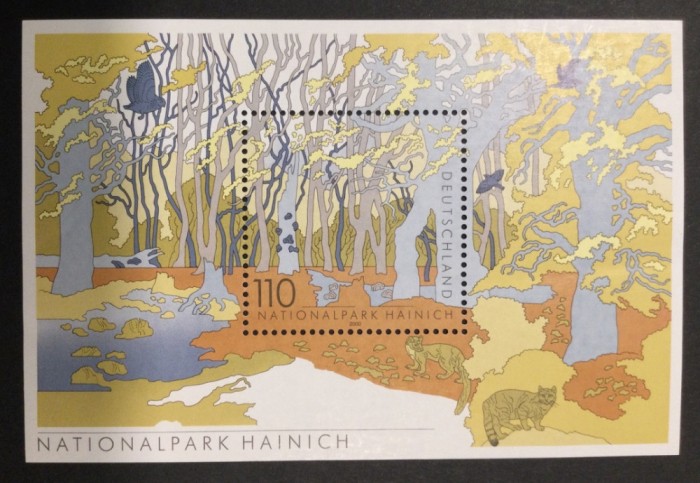 Germania Federala, 2000, fauna, pasari, bloc, MNH