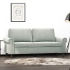 Gossi canapea cu 2 locuri, gri deschis, 140 cm, catifea