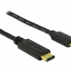 Cablu USB tip C (host) la micro USB-B 2.0 (device) T-T 1m, Delock 83602