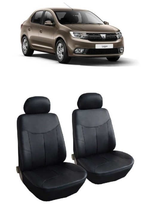 Set huse scaune din piele fata Dacia Logan 2012-2020 (1+1)