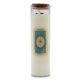 Lumanare Magica Protectie cu Ametist si Lavanda, Ceara Soia, Cristale Naturale, 280g, 50h, Cadou, Aromaterapie, Vegan