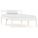 Cumpara ieftin Cadru de pat, alb, 90 x 200 cm, lemn masiv de pin