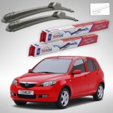 Cumpara ieftin Ștergătoare Mazda 2 DY 2003-2005 | Set Față Flat &ndash; TeamCar&reg;