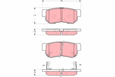 TRW GDB3298 set placute frana,frana disc foto