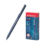 Fineliner ErichKrause F-15, 0.6mm, Negru, Metalic - Pix Fin, Ideal Desen/Scris Precis