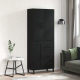 Cumpara ieftin Dulap &icirc;nalt, negru, 69,5x34x180 cm, lemn compozit