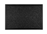 Covoras decorativ pentru intrare, model geometric, 60x40 cm, gri