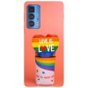 Husa compatibila cu Motorola Edge 20 model Love is love, Silicon, TPU, Viceversa, Transparent, Carcasa