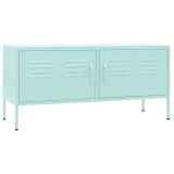 Cumpara ieftin Comoda TV, verde menta, 105x35x50 cm, otel