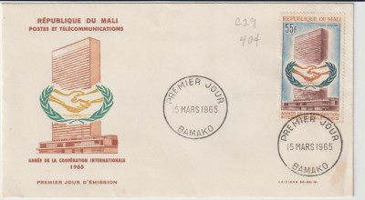 Mali 1965 , Plic FDC Circulat foto