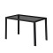 Masă pătrată din sticlă Clara 120 cm, neagră