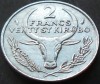 Moneda exotica 2 FRANCI KIROBO - MALAGASY, anul 1979 *cod 2109 A, Africa