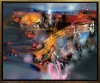 Ploaie intr-o gradina cu fluturi pictura de colectie Kloska, Peisaje, Acrilic, Abstract
